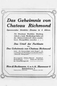 Das Geheimnis von Chateau Richmond - Poster